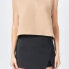 ENDLESS ROSE Tops*- Relaxed Collared Shirt BEIGE
