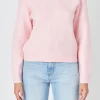 ENDLESS ROSE Tops*- Rhinestone Knit Top LIGHTPINK