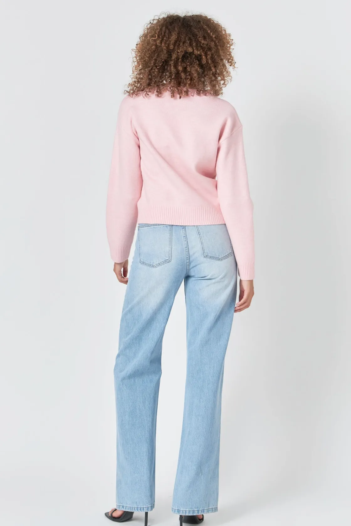 endless_rose__rhinestone__2-1.webp ENDLESS ROSE Tops*- Rhinestone Knit Top LIGHTPINK