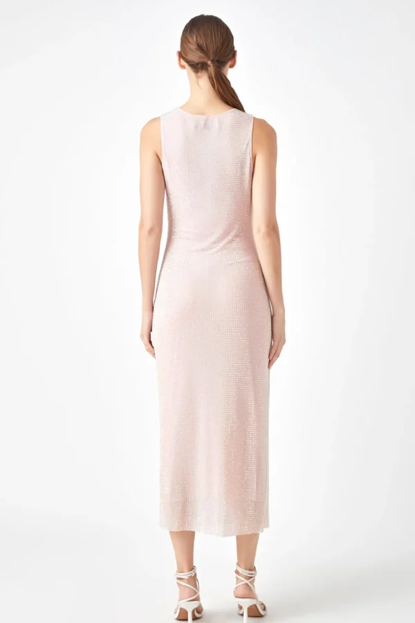 ENDLESS ROSE Bodycon Dresses | Tops*- Rhinestone Mesh Midi Dress