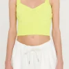 ENDLESS ROSE Sweaters & Knits | Tops*- Ribbed Crop Top LIME