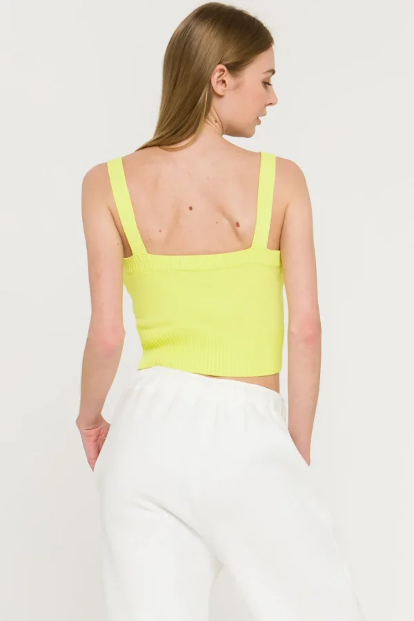 ENDLESS ROSE Sweaters & Knits | Tops*- Ribbed Crop Top LIME