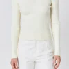 ENDLESS ROSE Sweaters & Knits | Tops*- Ribbed Detail Hoodie Sweater CREAM