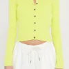 ENDLESS ROSE Sweaters & Knits*- Ribbed Knit Cardigan LIME