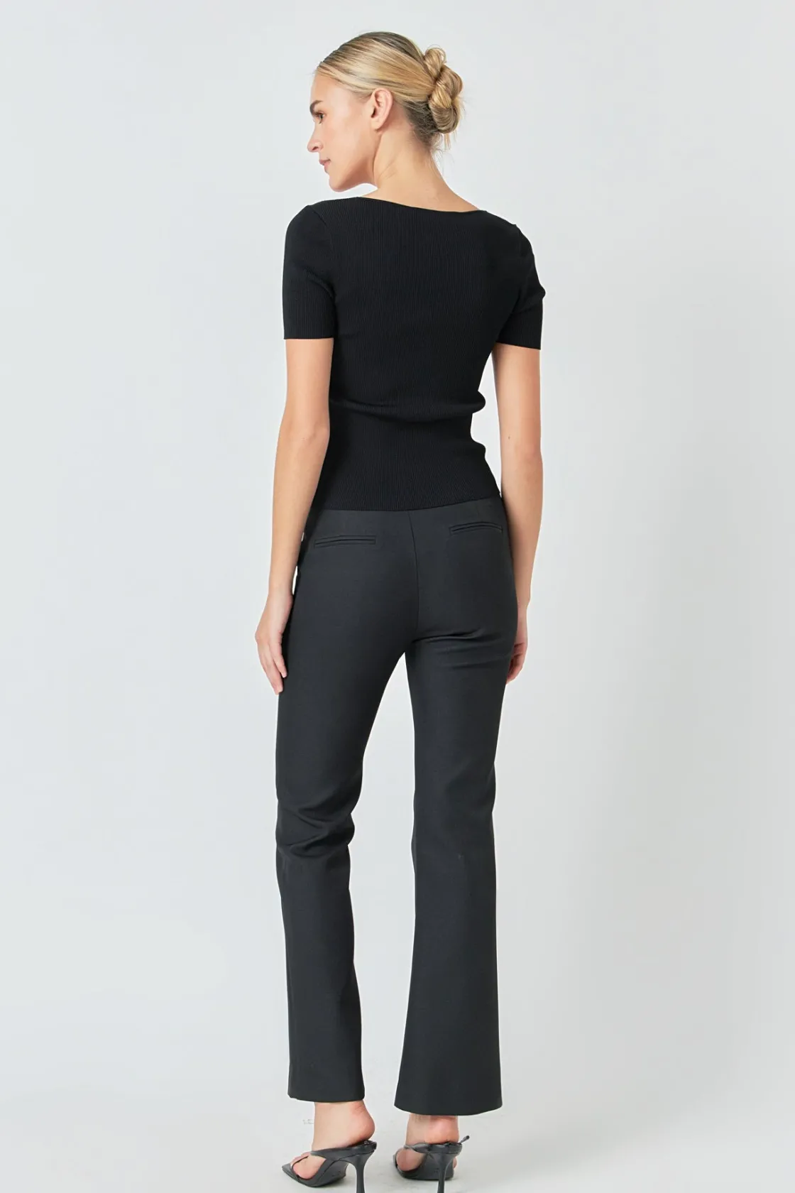 endless_rose__ribbed_shor_2.webp ENDLESS ROSE Tops*- Ribbed Short Sleeve Top