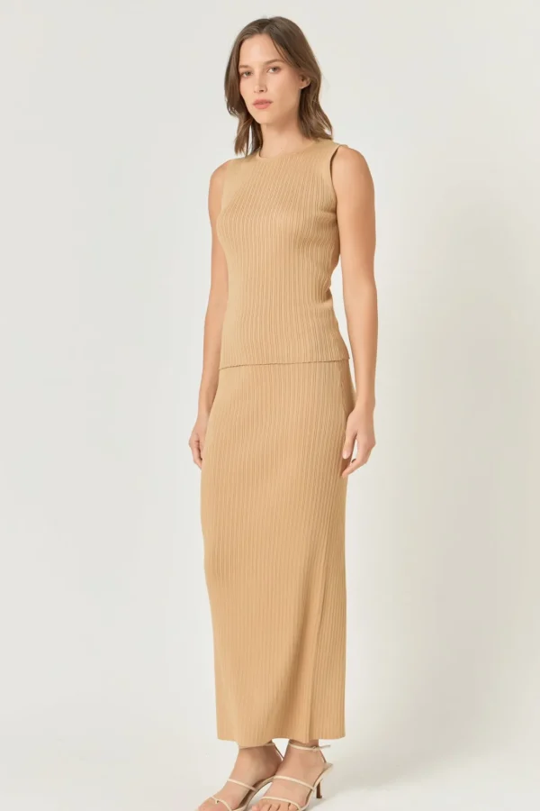 ENDLESS ROSE Tops*- Ribbed Sleeveless Top