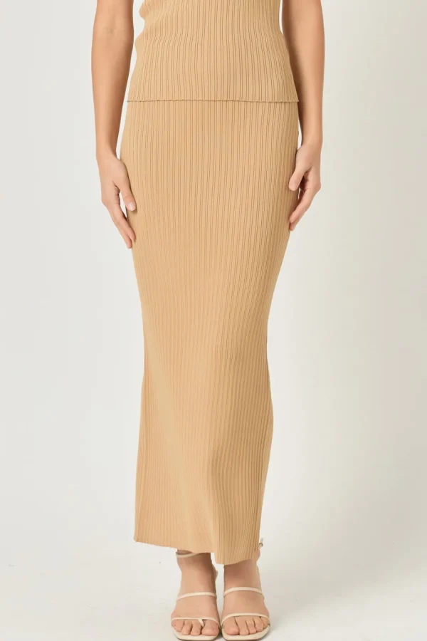 ENDLESS ROSE Sweaters & Knits | Skirts*- Ribbed Slit Maxi Skirt