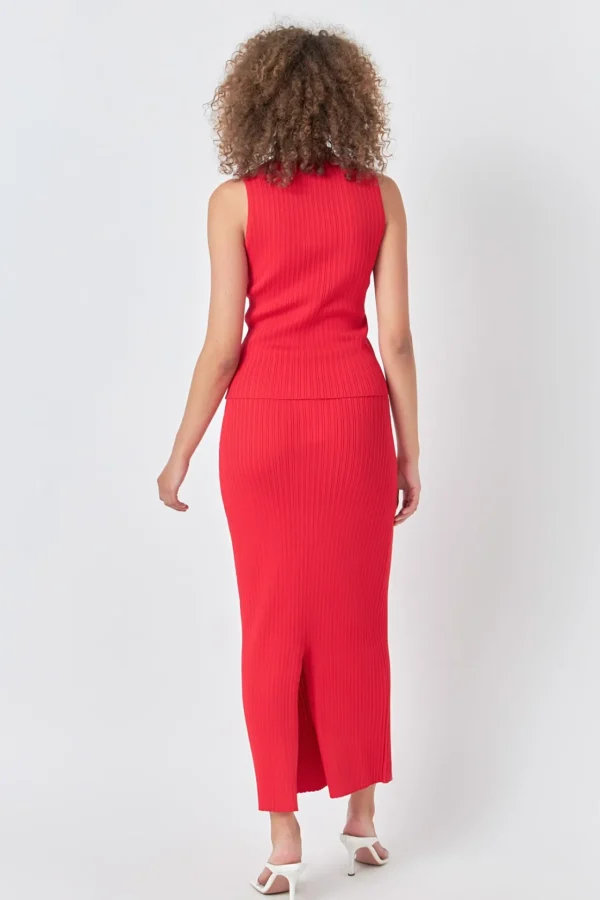 ENDLESS ROSE Sweaters & Knits | Skirts*- Ribbed Slit Maxi Skirt