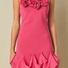 ENDLESS ROSE Tops*- Rose Bubble Mini Dress FUCHSIA