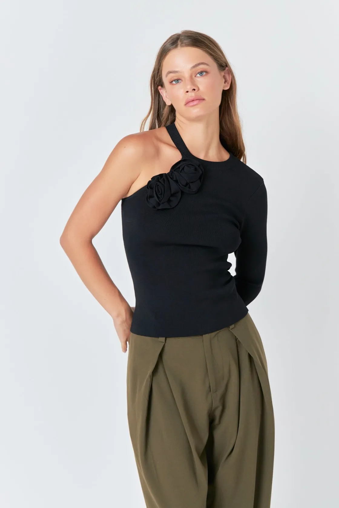 endless_rose__rose_knit_t_3.webp ENDLESS ROSE Tops*- Rose Knit Top