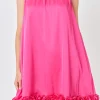 ENDLESS ROSE Tops*- Rosette Mini Dress FUCHSIA