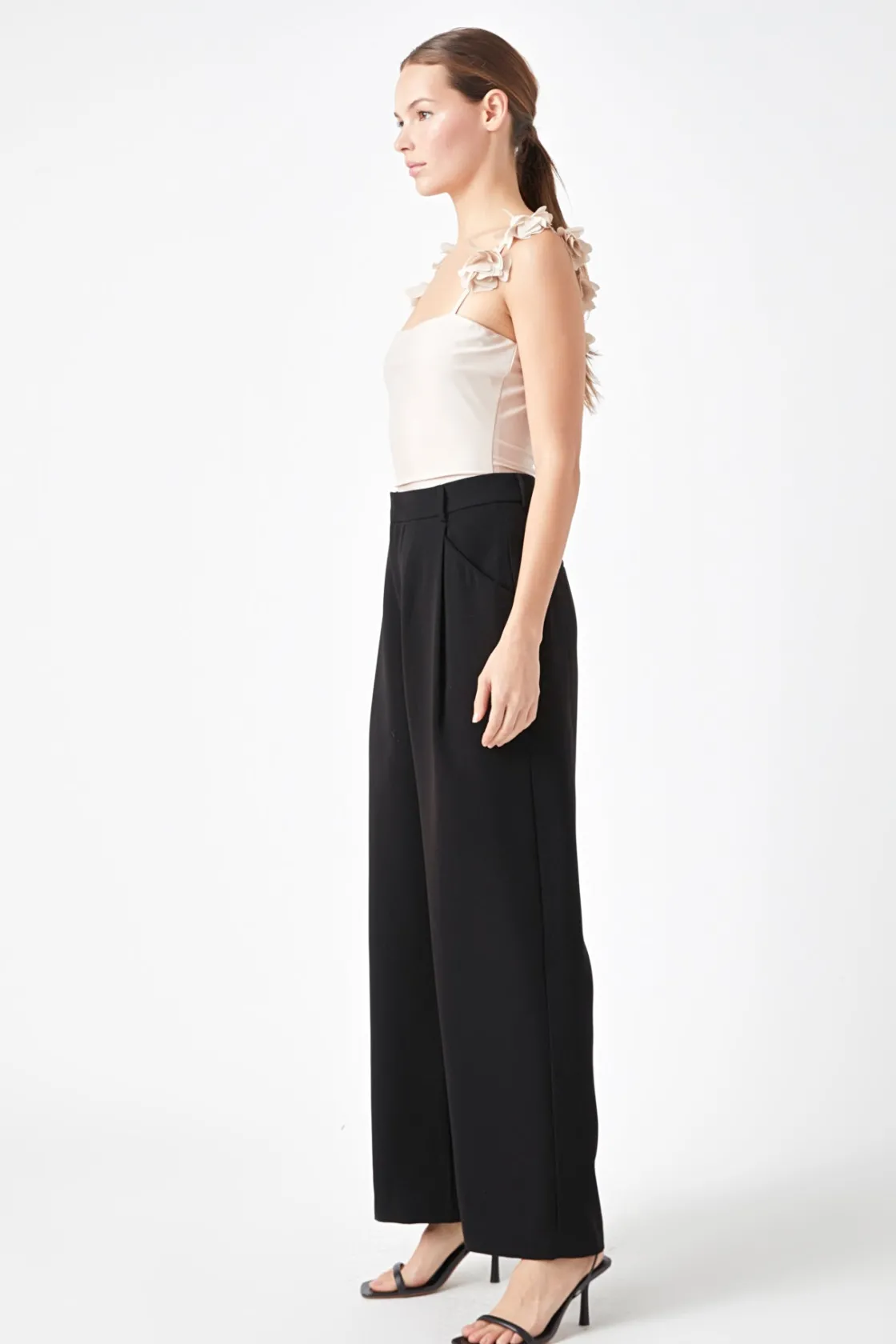 endless_rose__rosette_sho_6.webp ENDLESS ROSE Tops*- Rosette Shoulder Fitted Top