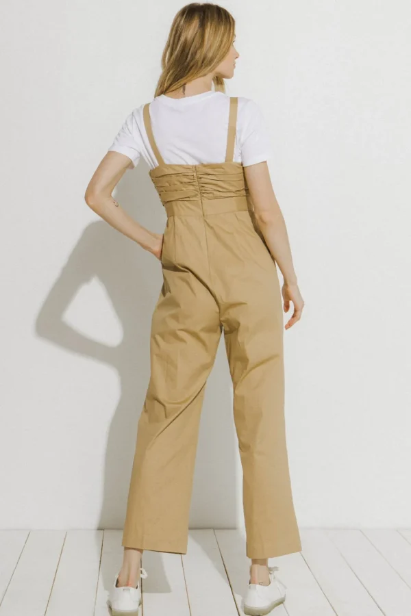 ENDLESS ROSE Tops | One Pieces*- Ruched Detail Jumpsuit BEIGE