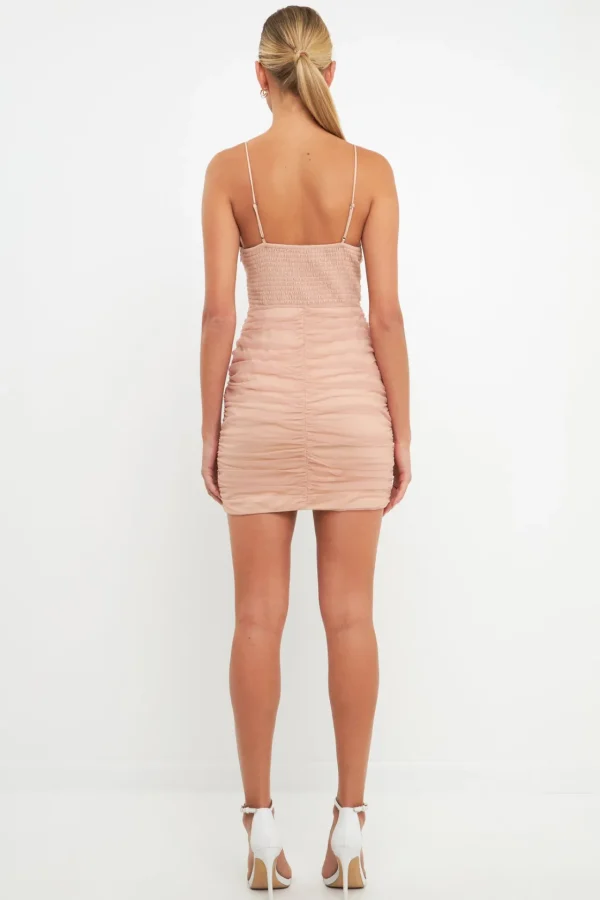 ENDLESS ROSE Bodycon Dresses | Tops*- Ruched Tulle Mini Dress