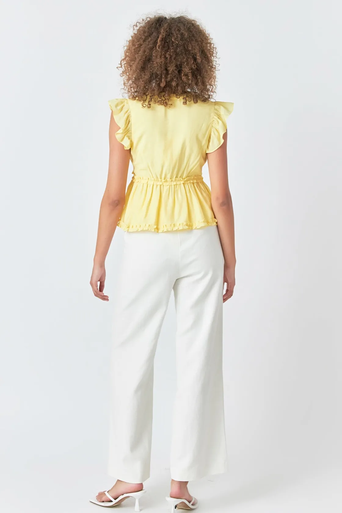 endless_rose__ruffle_deta_2-1.webp ENDLESS ROSE Tops*- Ruffle Detail Top YELLOW