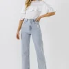 ENDLESS ROSE Tops*- Ruffle Sleeve T-Shirt OFFWHITE