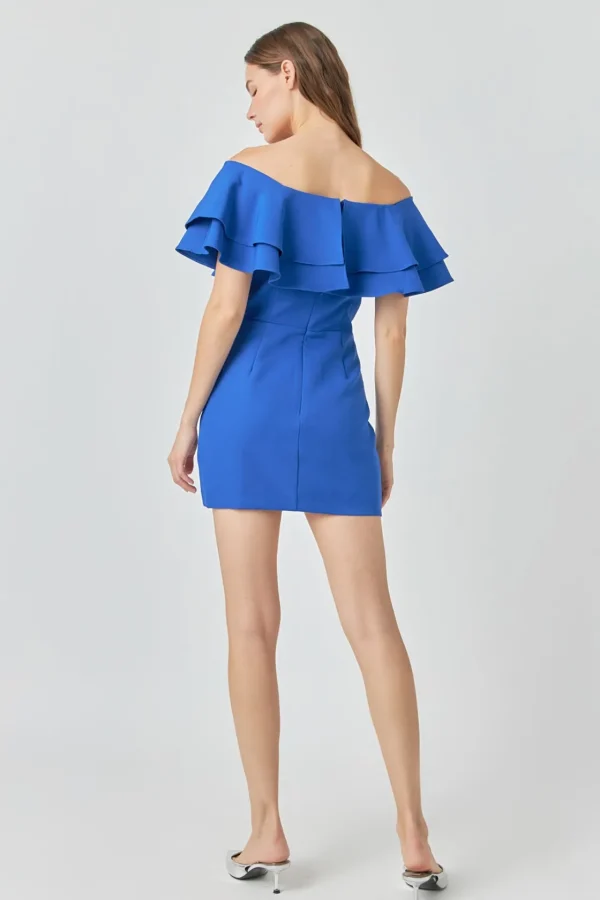 ENDLESS ROSE Sweaters & Knits | Tops*- Ruffled Off Shoulder Mini Dress