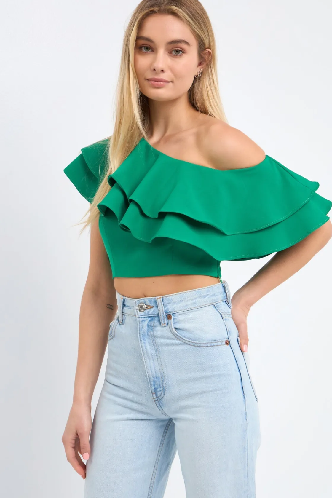 endless_rose__ruffled_one_18.webp ENDLESS ROSE Tops*- Ruffled One Shoulder Top