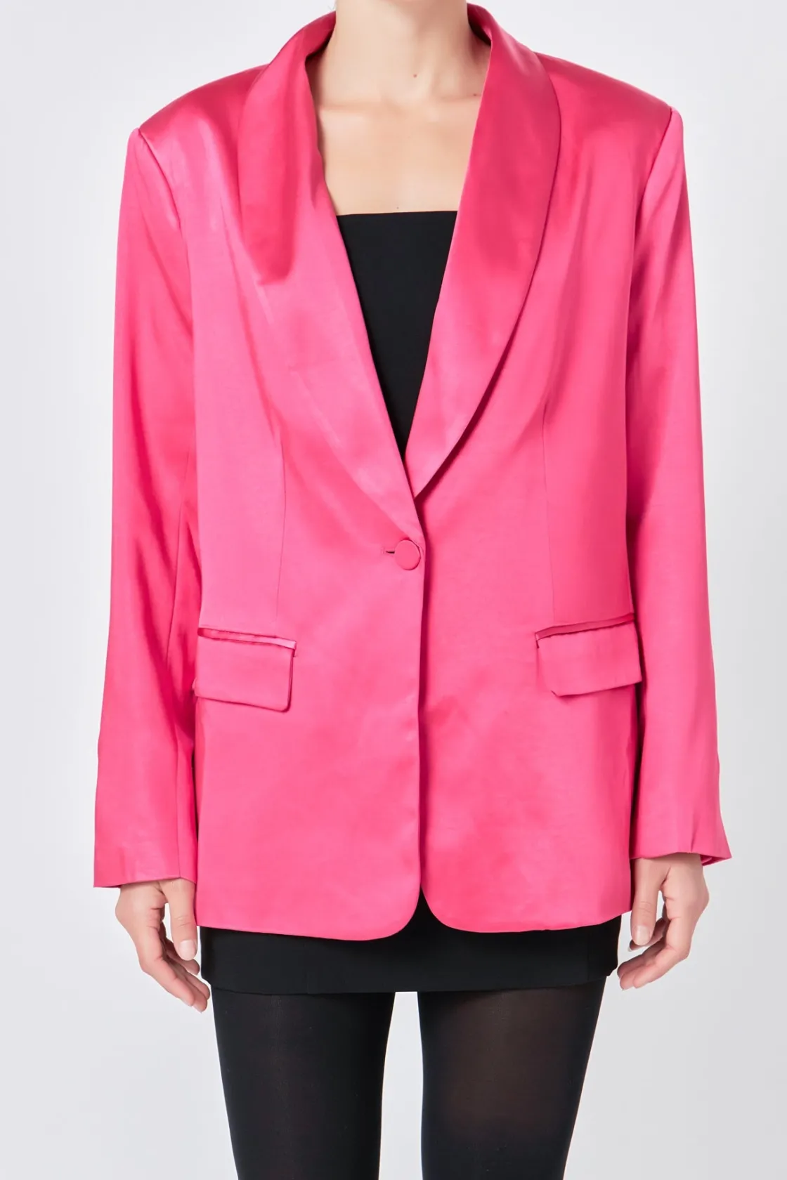 endless_rose__satin_blaze_0.webp ENDLESS ROSE Blazers | Tops*- Satin Blazer