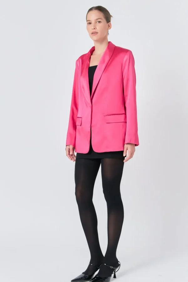 ENDLESS ROSE Blazers | Tops*- Satin Blazer