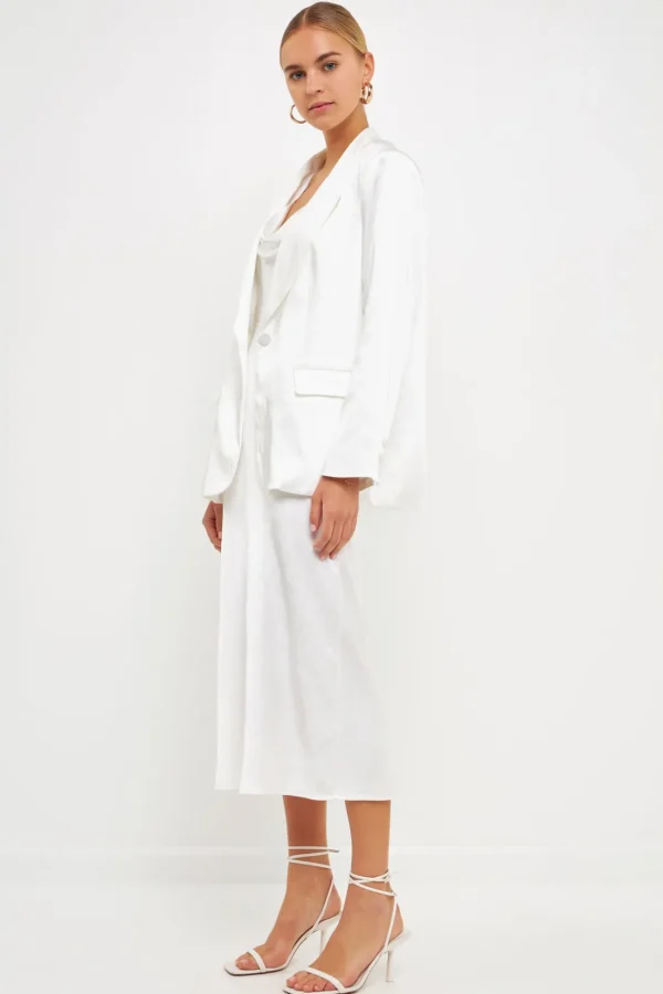 ENDLESS ROSE Blazers | Tops*- Satin Blazer
