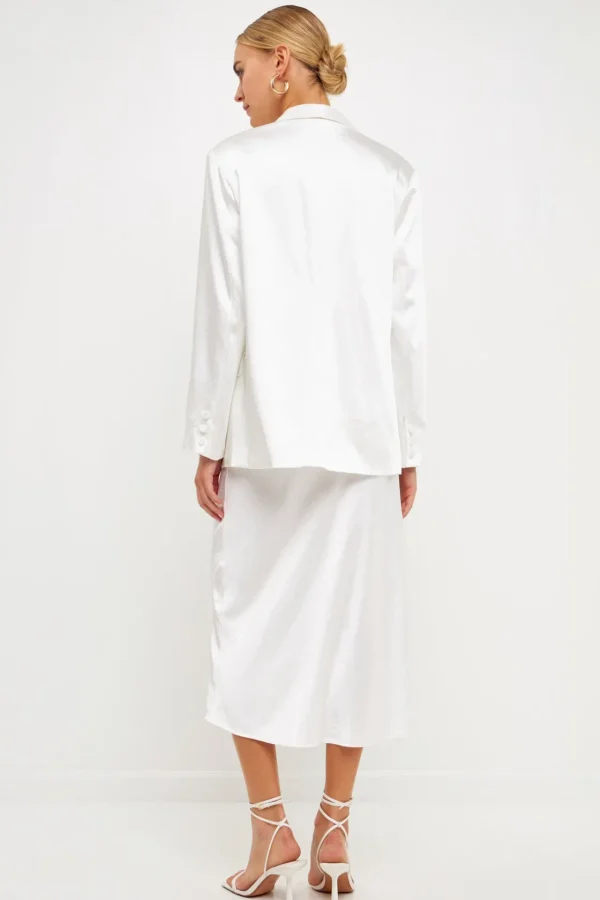 ENDLESS ROSE Blazers | Tops*- Satin Blazer
