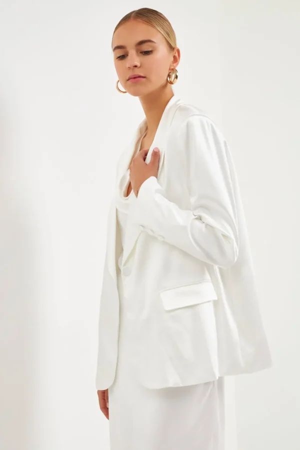 ENDLESS ROSE Blazers | Tops*- Satin Blazer