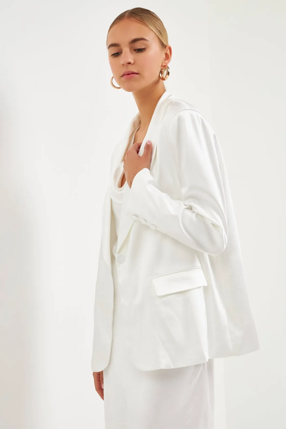 endless_rose__satin_blaze_13.webp ENDLESS ROSE Blazers | Tops*- Satin Blazer