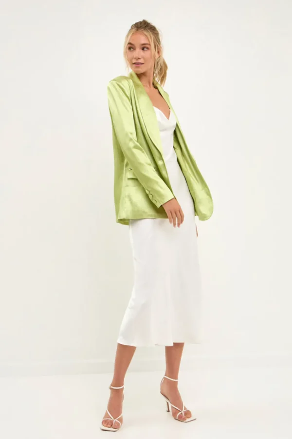 ENDLESS ROSE Blazers | Tops*- Satin Blazer