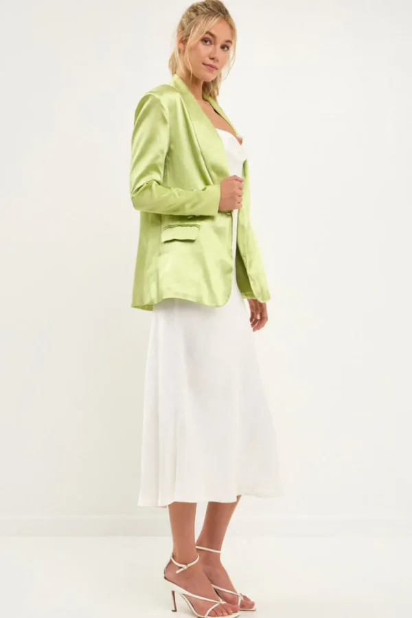 ENDLESS ROSE Blazers | Tops*- Satin Blazer