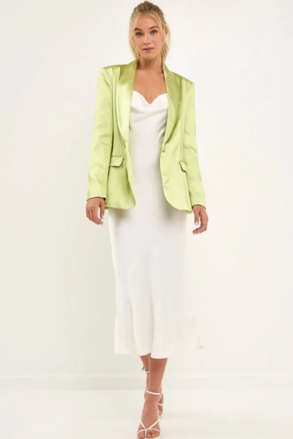 ENDLESS ROSE Blazers | Tops*- Satin Blazer