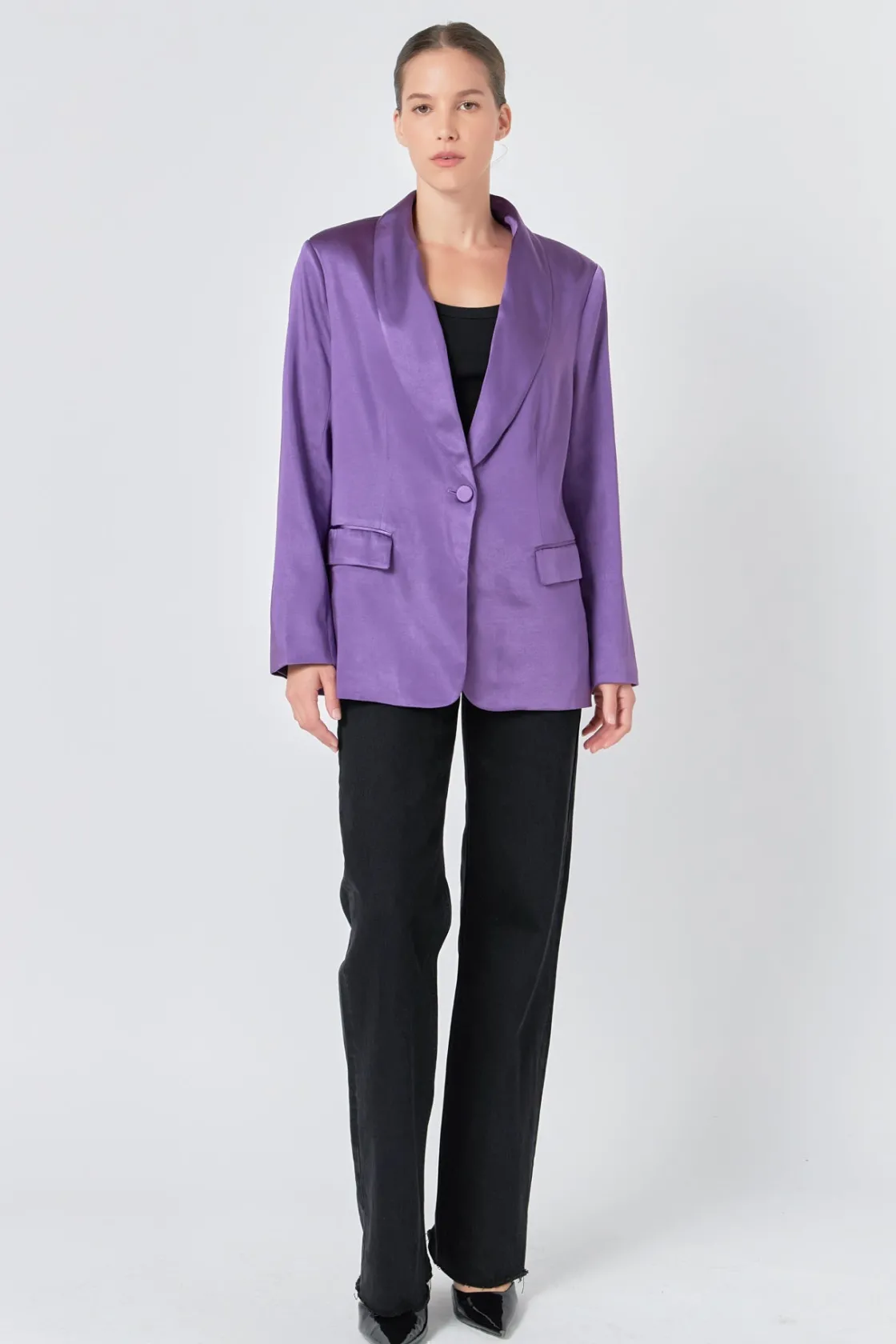 endless_rose__satin_blaze_19.webp ENDLESS ROSE Blazers | Tops*- Satin Blazer