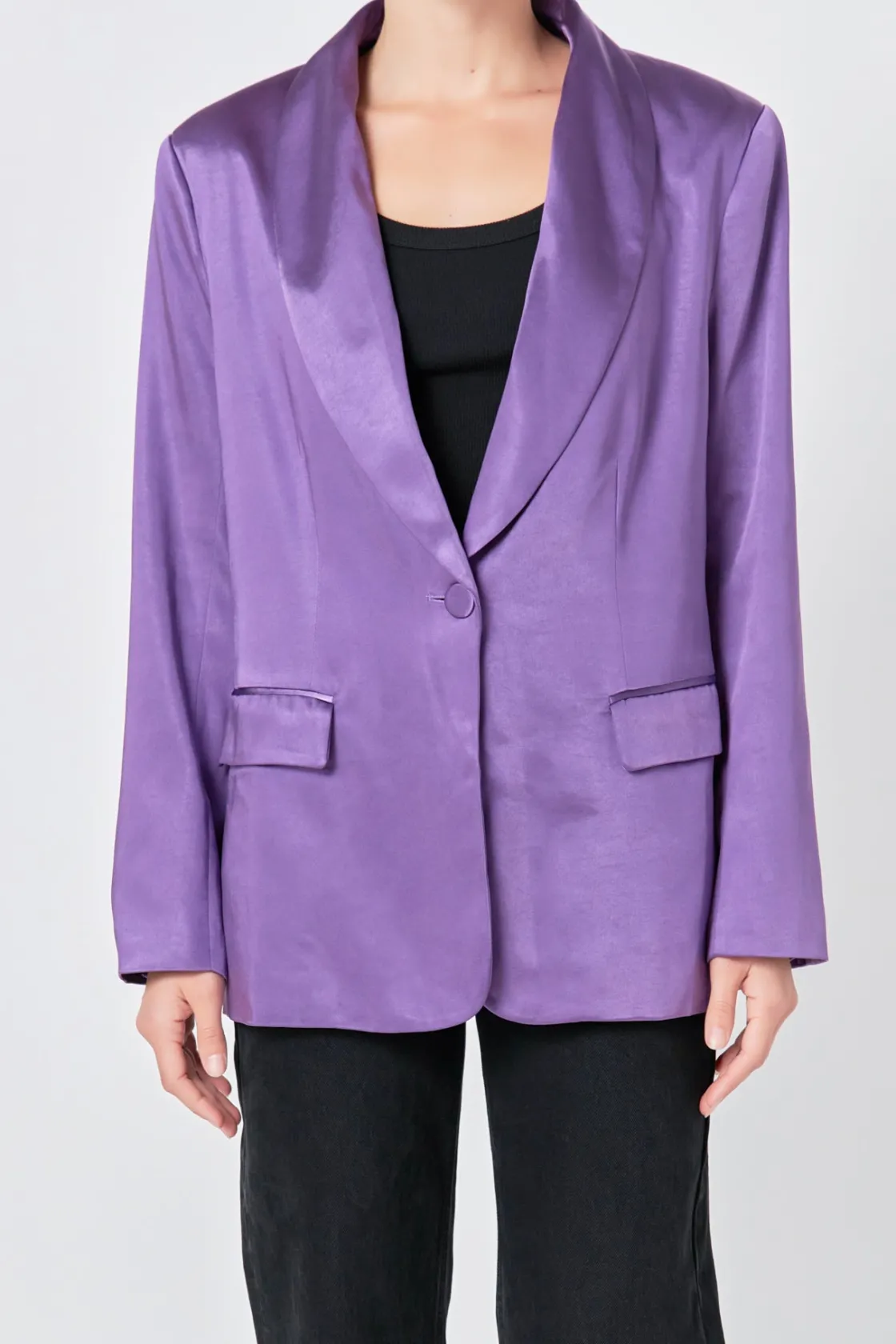 endless_rose__satin_blaze_20.webp ENDLESS ROSE Blazers | Tops*- Satin Blazer