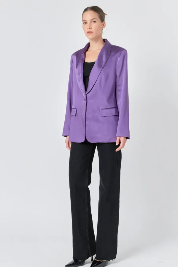 ENDLESS ROSE Blazers | Tops*- Satin Blazer