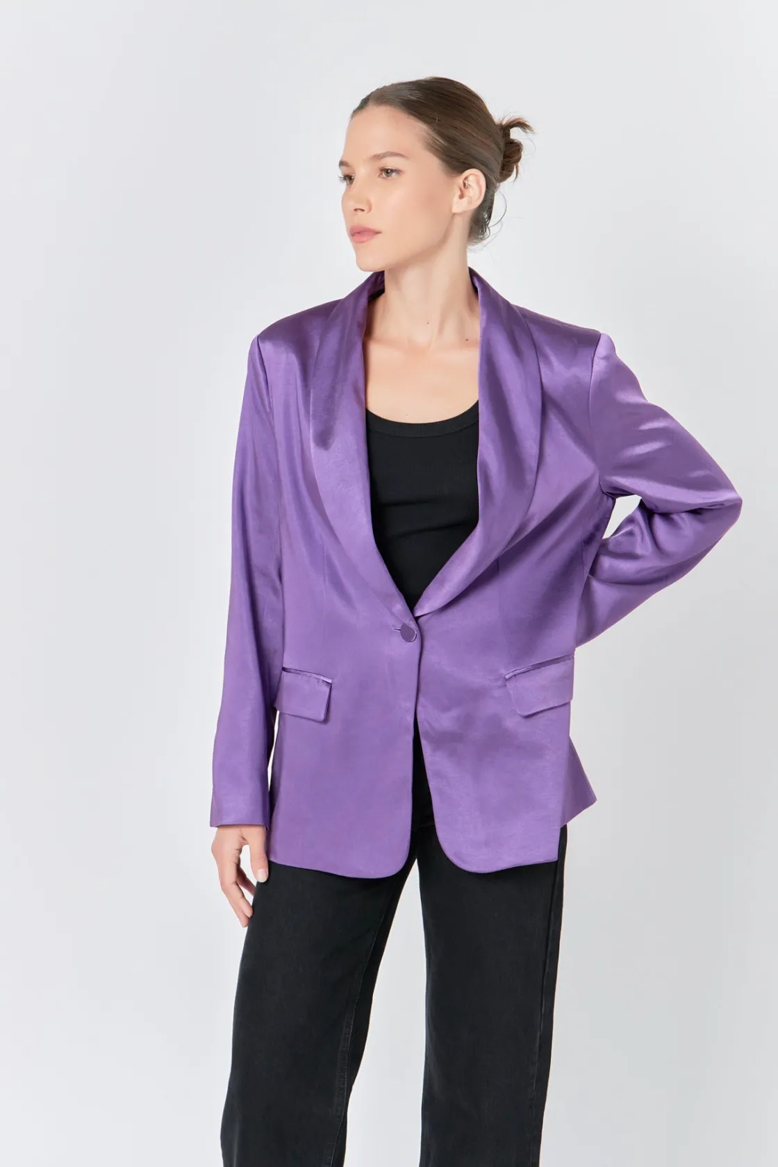 endless_rose__satin_blaze_23.webp ENDLESS ROSE Blazers | Tops*- Satin Blazer