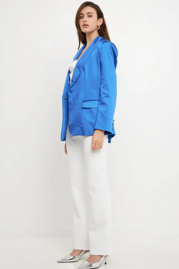 ENDLESS ROSE Blazers | Tops*- Satin Blazer