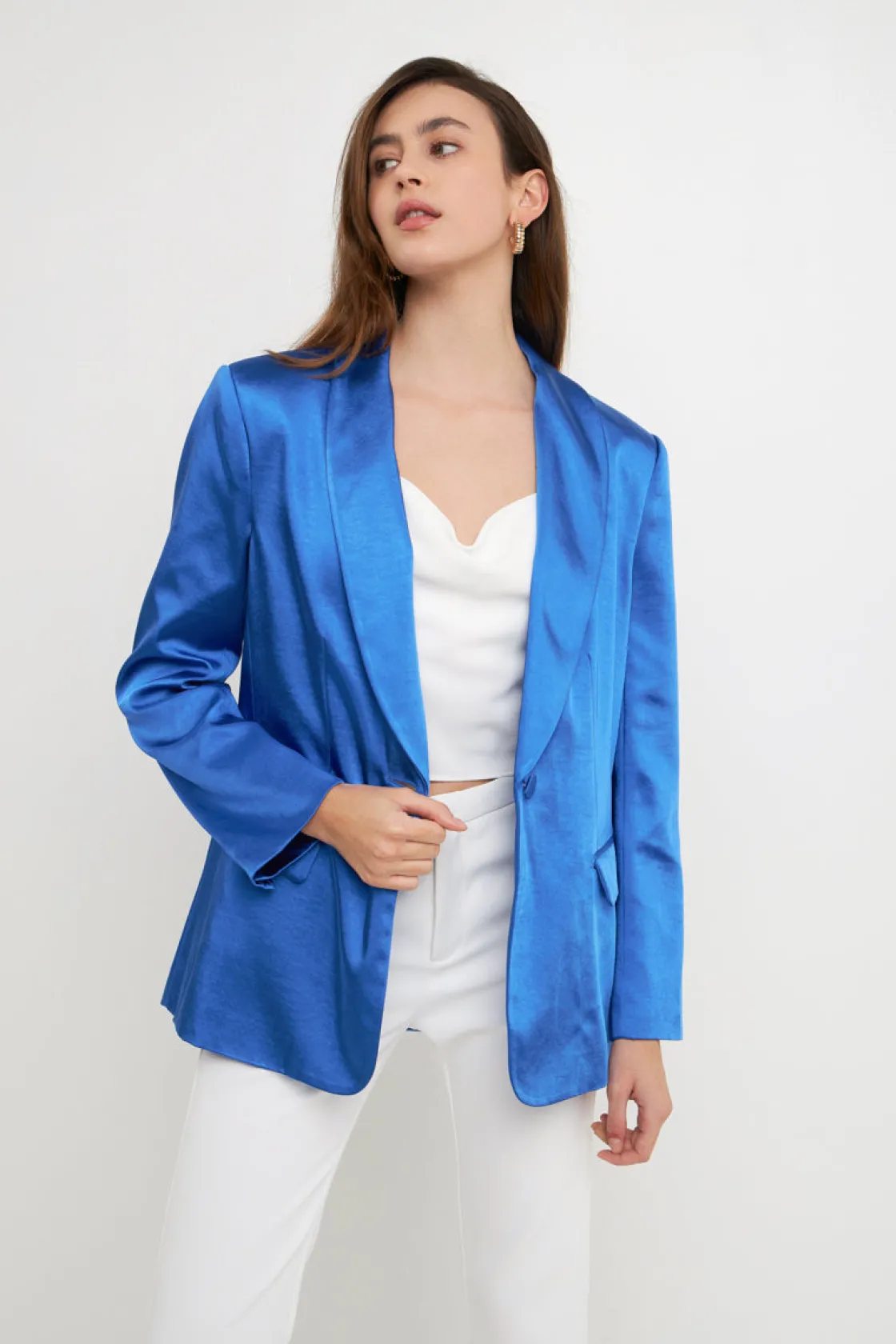 endless_rose__satin_blaze_28.webp ENDLESS ROSE Blazers | Tops*- Satin Blazer