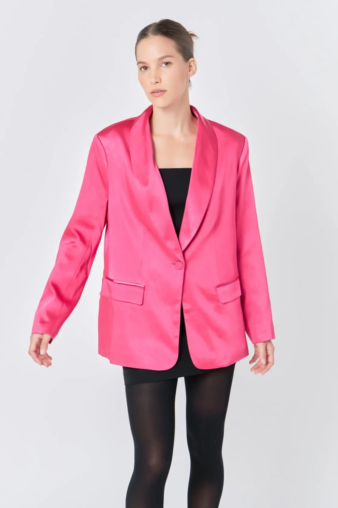 endless_rose__satin_blaze_3.webp ENDLESS ROSE Blazers | Tops*- Satin Blazer