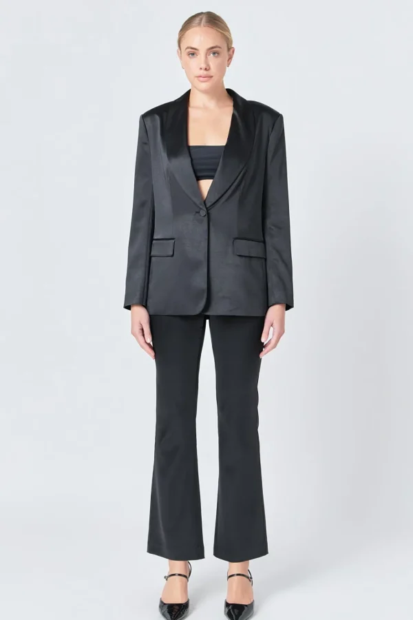 ENDLESS ROSE Blazers | Tops*- Satin Blazer