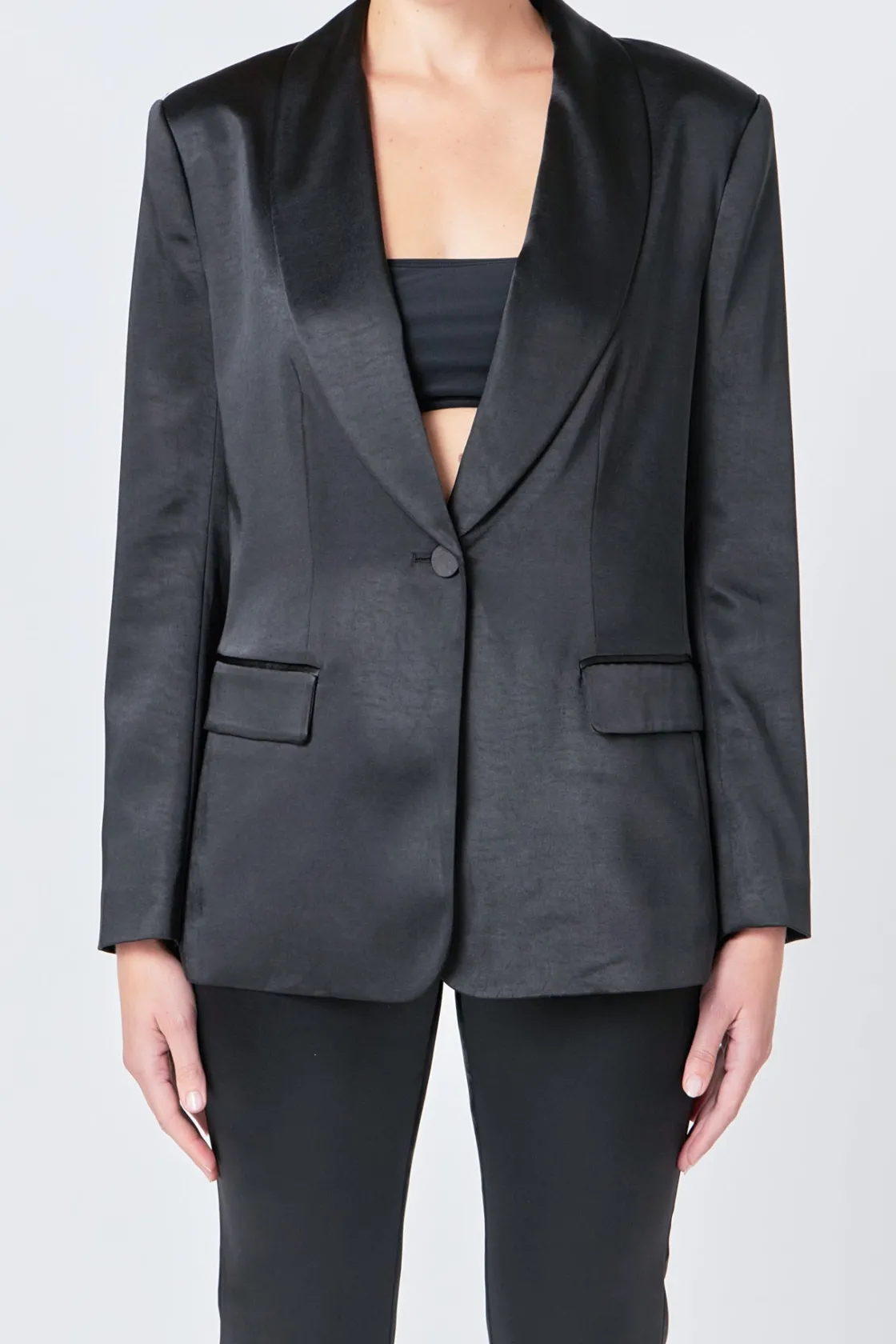 endless_rose__satin_blaze_5.webp ENDLESS ROSE Blazers | Tops*- Satin Blazer