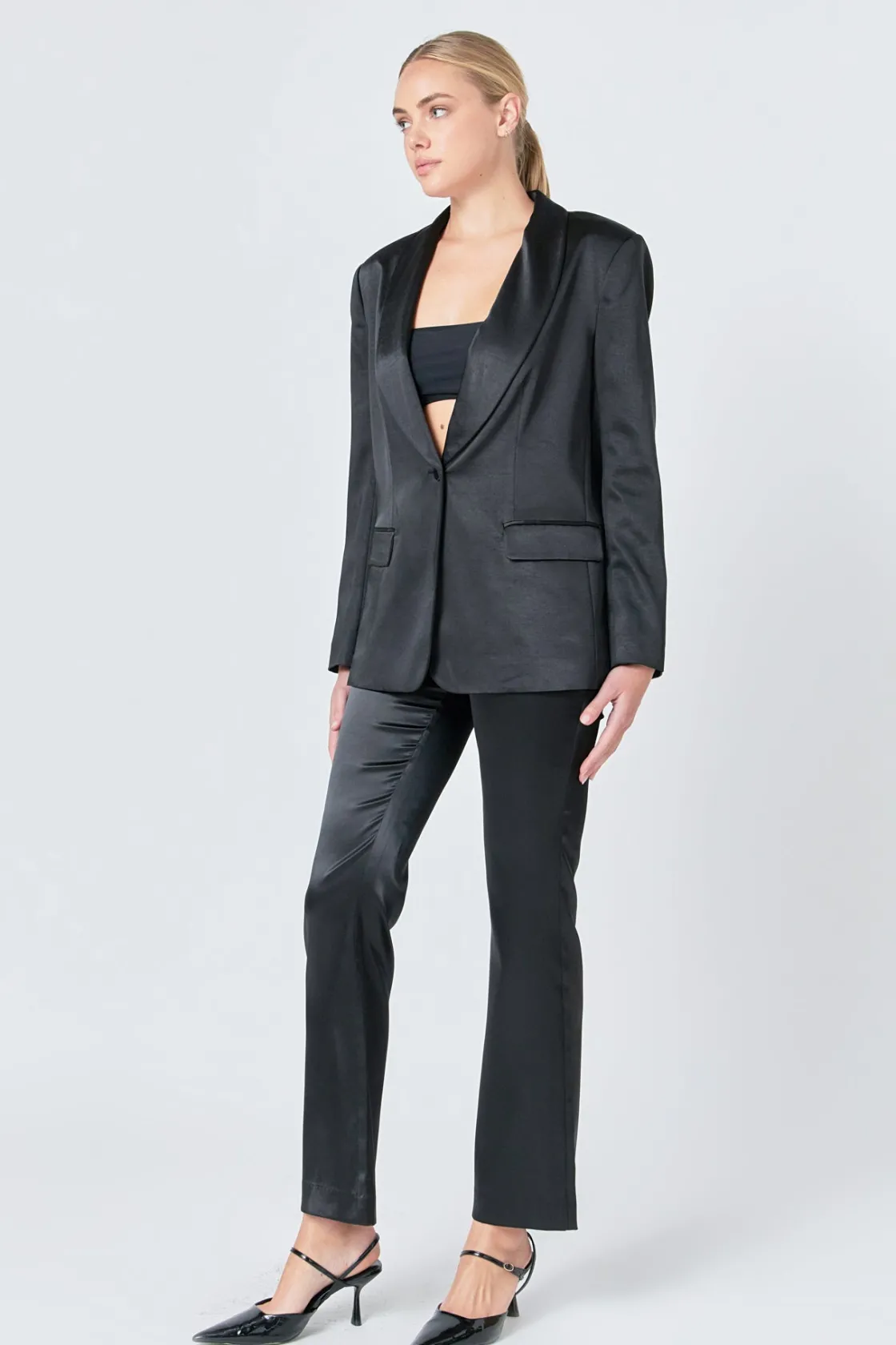endless_rose__satin_blaze_6.webp ENDLESS ROSE Blazers | Tops*- Satin Blazer
