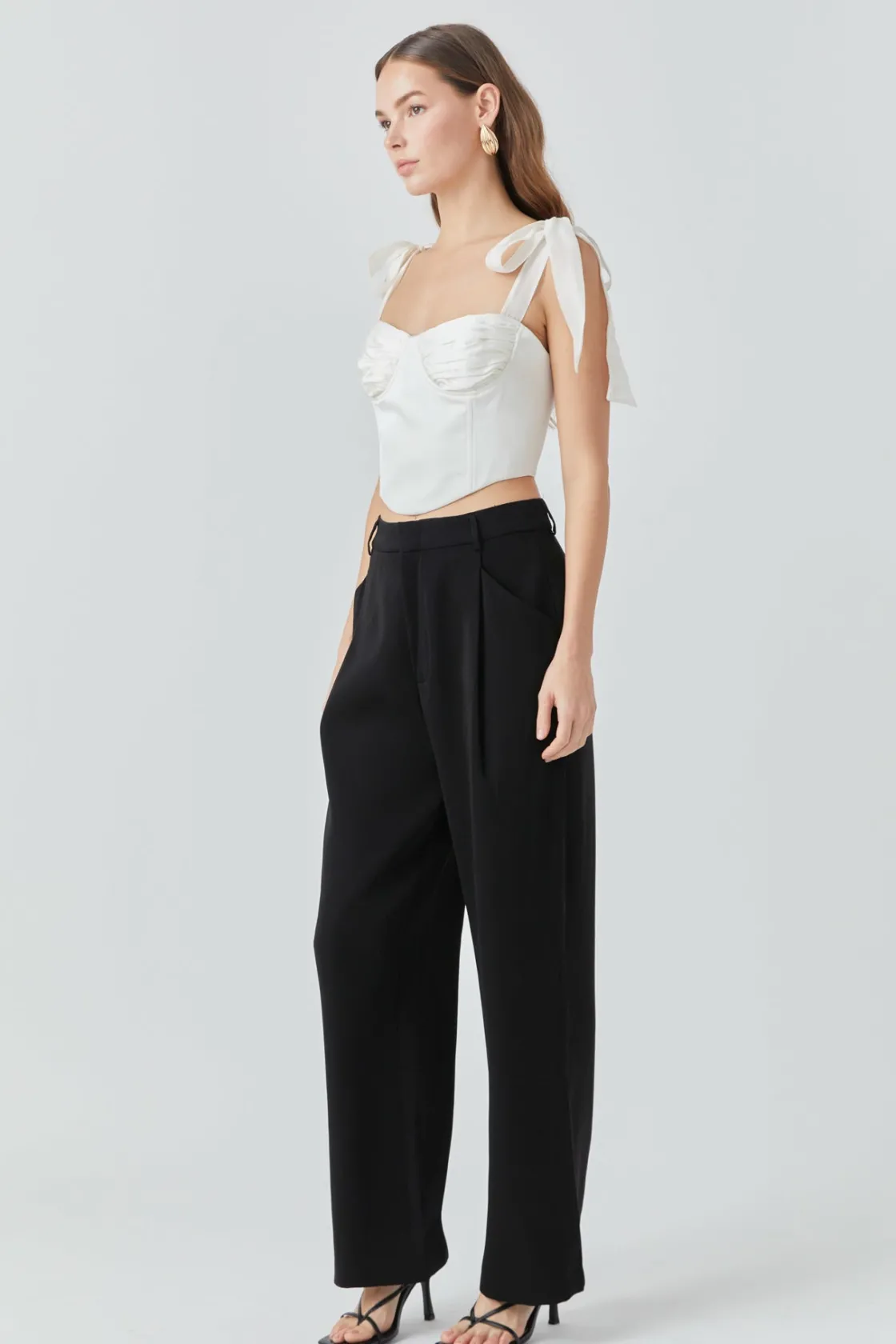 endless_rose__satin_busti_1.webp ENDLESS ROSE Tops*- Satin Bustier Top CREAM