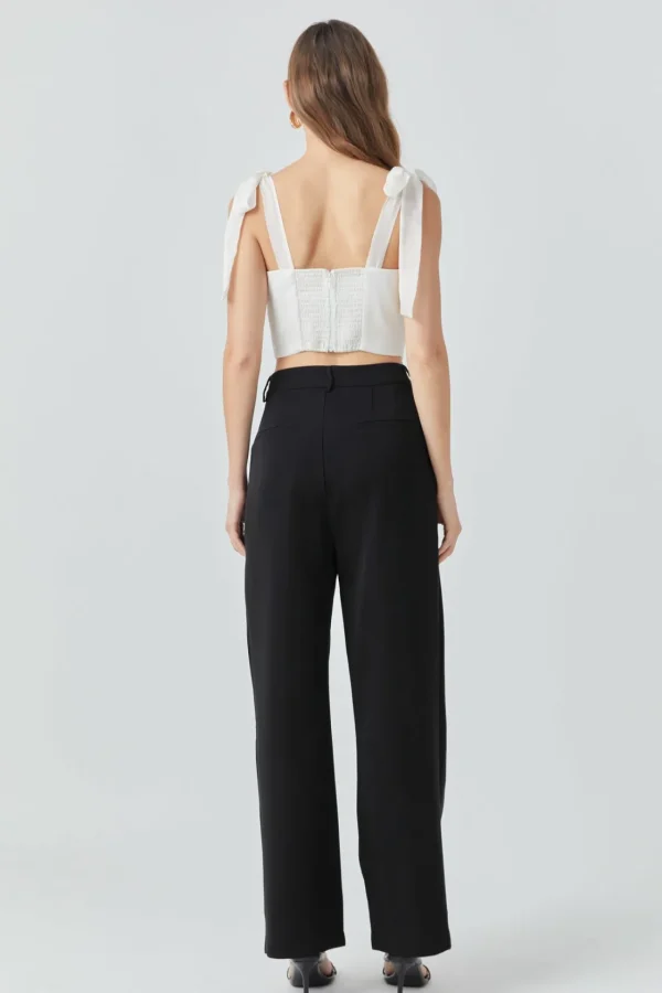 ENDLESS ROSE Tops*- Satin Bustier Top CREAM