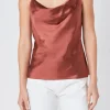 ENDLESS ROSE Tops*- Satin Cowl Neck Top