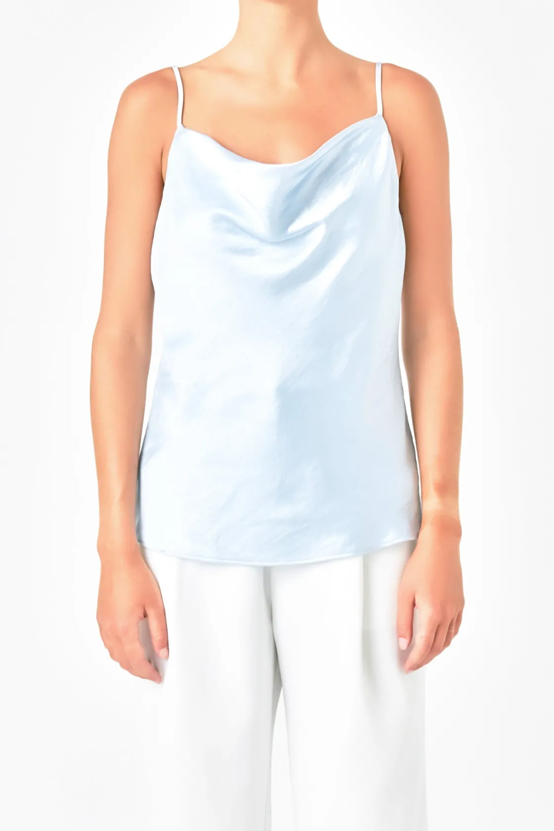 endless_rose__satin_cowl__10.webp ENDLESS ROSE Tops*- Satin Cowl Neck Top