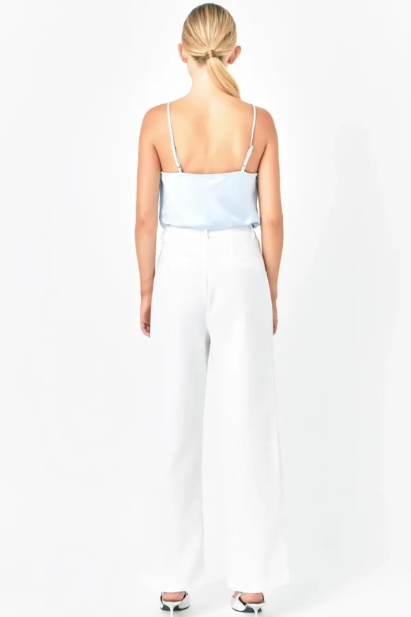 ENDLESS ROSE Tops*- Satin Cowl Neck Top