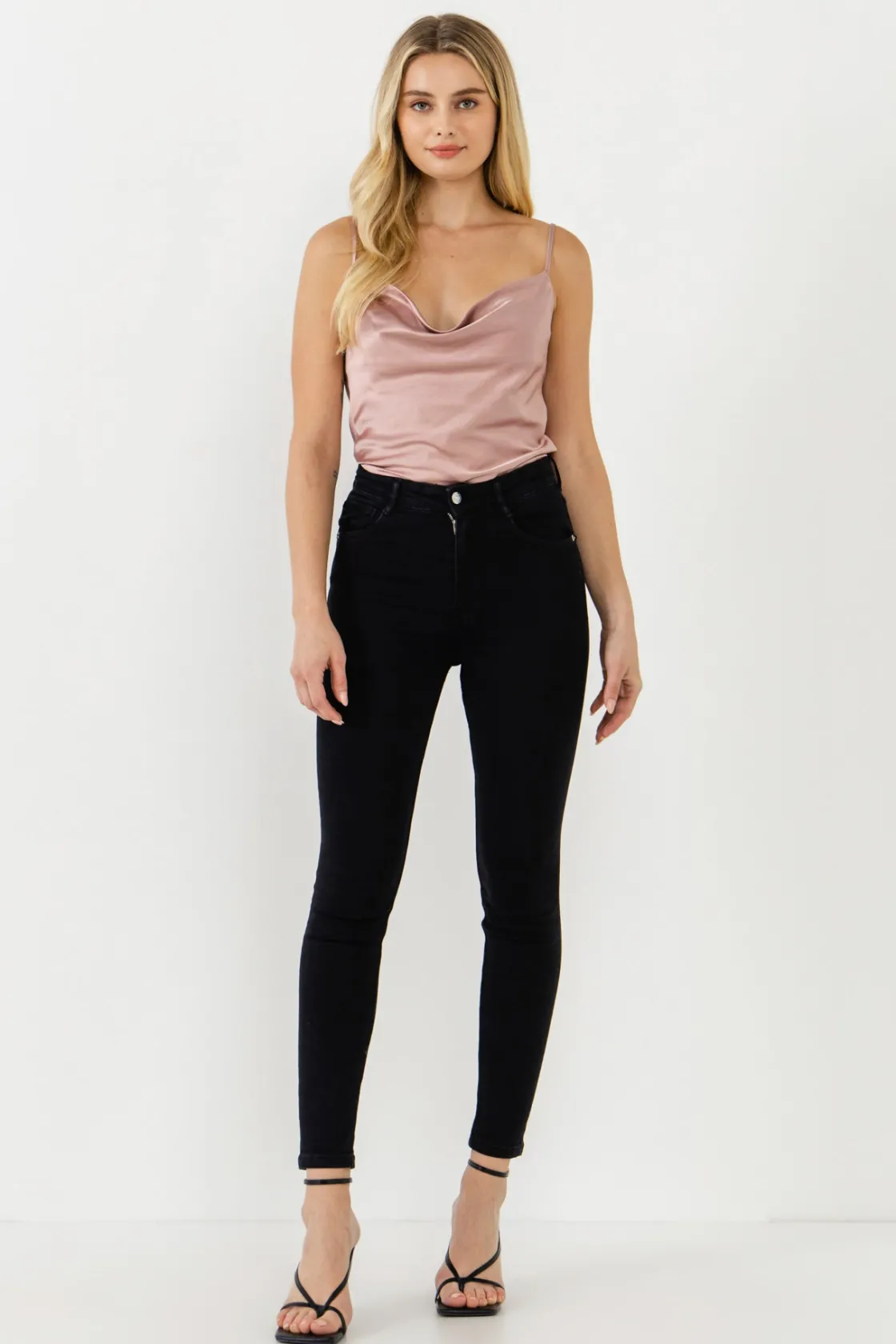 endless_rose__satin_cowl__14.webp ENDLESS ROSE Tops*- Satin Cowl Neck Top