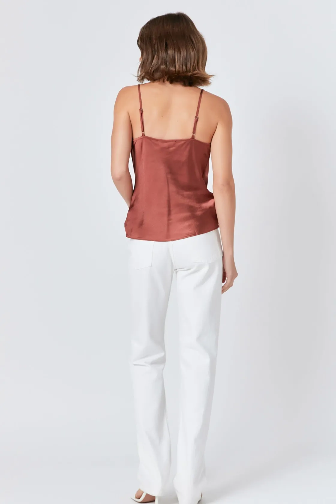 endless_rose__satin_cowl__2.webp ENDLESS ROSE Tops*- Satin Cowl Neck Top