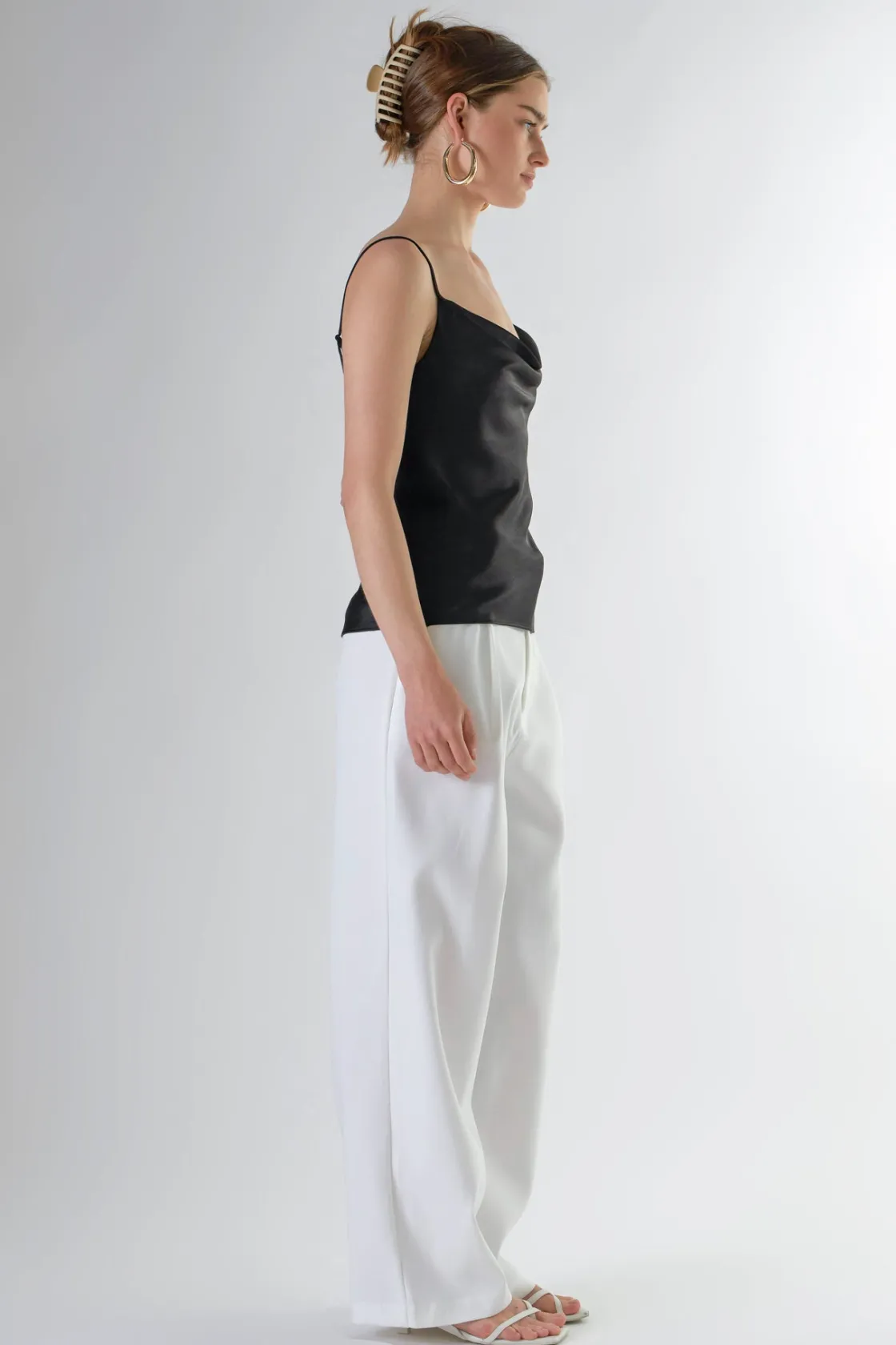 endless_rose__satin_cowl__26.webp ENDLESS ROSE Tops*- Satin Cowl Neck Top