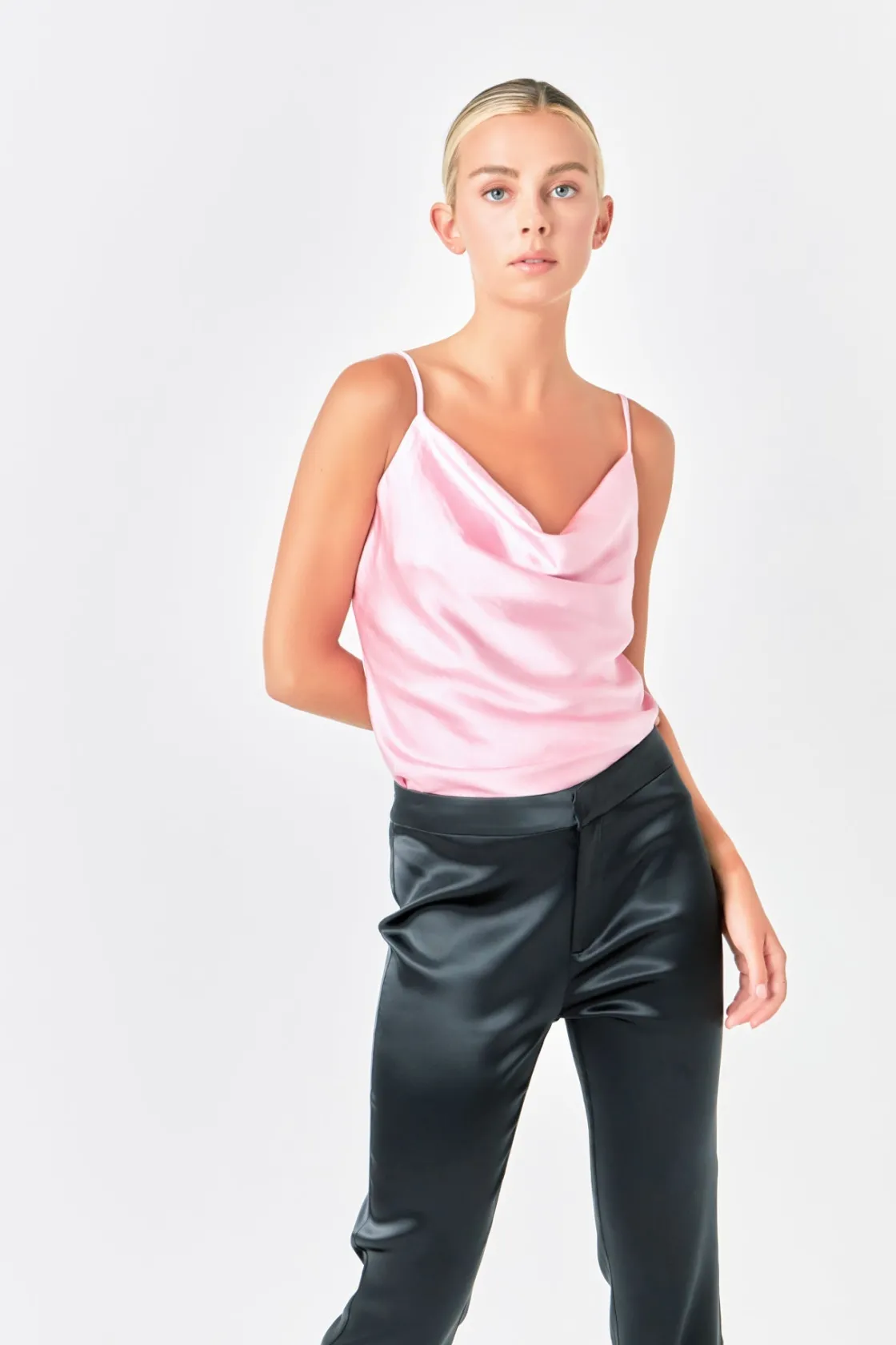endless_rose__satin_cowl__8.webp ENDLESS ROSE Tops*- Satin Cowl Neck Top